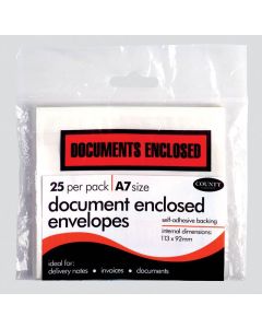 Documents Enclosed Envelopes A7 Pk25