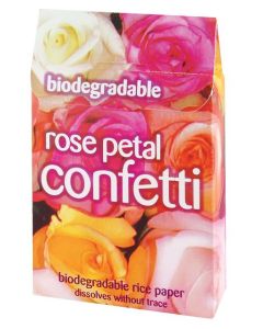 Rose Petal Confetti made from Biodegradable Rice Paper Pk1