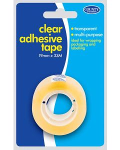 Clear Tape Carded 1 Roll 19 x 33m
