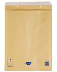 10 Manilla Bubble Envelopes Size H