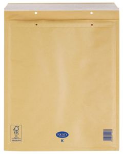 10 Manilla Bubble Envelopes Size K