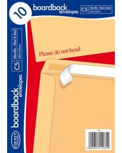 10 Boardback Peel & Seal Manilla Envelopes C5 229mm x 162mm