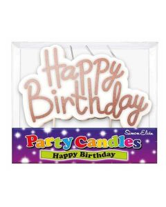 HAPPY BIRTHDAY CANDLES ROSE GOLD - CDHB966/1