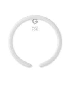 1" Pk100  Modelling Balloons White #001 - D2.001.100