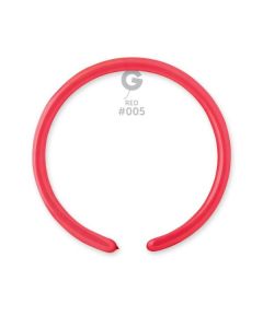 1"/2.5cm Red Latex Modelling Balloons Pk100  #005 Gemar