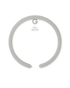 1"/2.5cm Grey Latex Modelling Balloons Pk100  #070 Gemar