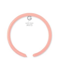 1"/2.5cm Baby Pink Latex Modelling Balloons Pk100  #073 Gemar