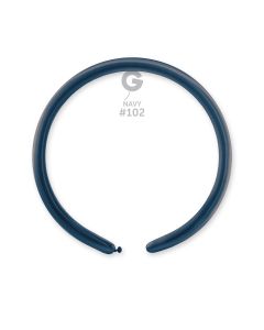 1"/2.5cm Navy Latex Modelling Balloons Pk100 #102 Gemar