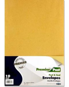10 C4 Manilla Peel & Seal Envelopes
