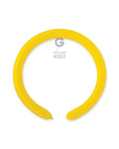 2"/5cm Yellow Latex Modelling Balloons Pk100  #002 Gemar