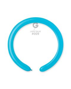 2"/5cm Ligh tblue Latex Modelling Balloons Pk100  #009 Gemar