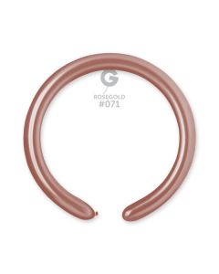 2"/5cm Metallic Rosegold Latex Modelling Balloons Pk100  #071 Gemar