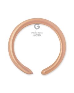 2"/5cm Mistyrose Latex Modelling Balloons Pk100  #099 Gemar