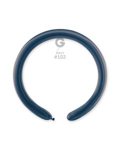 2"/5cm Navy Latex Modelling Balloons Pk100 #102 Gemar