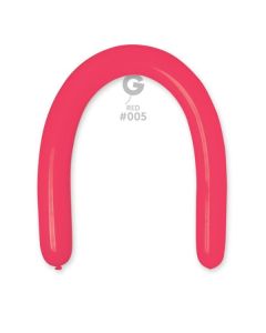 3"/8cm Red Latex Modelling Balloons Pk50  #005 Gemar