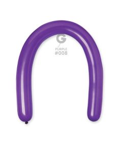 3"/8cm Purple Latex Modelling Balloons Pk50  #008 Gemar