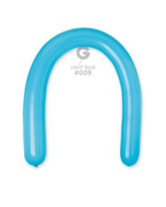3"/8cm Light Blue Latex Modelling Balloons Pk50  #009 Gemar