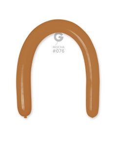 3"/8cm Mocha Latex Modelling Balloons Pk50  #076 Gemar