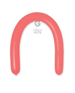 3"/8cm Corallo Latex Modelling Balloons Pk50  #078 Gemar