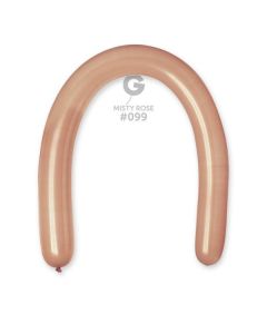 3"/8cm Misty Rose Latex Modelling Balloons Pk50  #099 Gemar