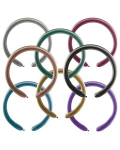 2" Pk50 Modelling Balloons Shiny Ass. - DB4.080.50