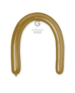 3"/8cm Shiny Gold Latex Modelling Pk25 #088 Gemar