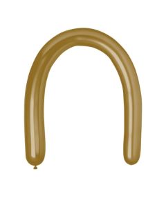 3"/8cm Shiny Gold Latex Modelling Balloons Pk50 #088 Gemar