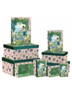 Set of 10 Nested Boxes Botánica (Partisan)