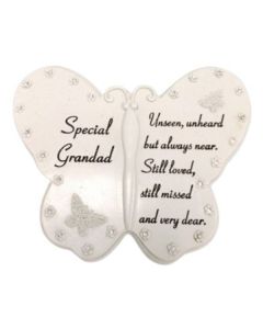 Special Grandad Butterfly Stone Plaque 20 x 19cm David Fischhoff