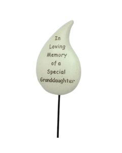 Granddaughter Teardrop Memorial Stick