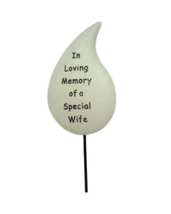 Wife Teardrop Memorial Stick
