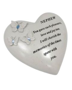 Nephew Butterfly Heart With Blue Gems