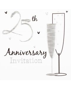 Silver Anniversary Invitations