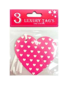  PK3 TAGS BLUE HEARTS - ED-66-GT/1