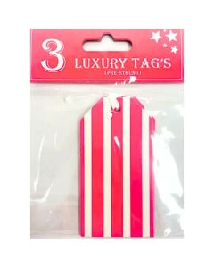 3 Luxury Gift Tags (Pre-Strung) Partisan