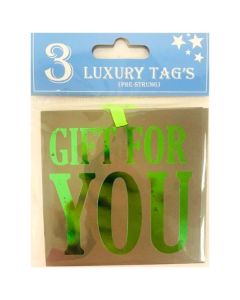 3 Luxury Gift Tags (Pre-Strung) Partisan