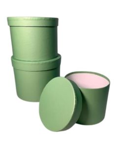 SET OF 3 HAT BOX GREEN - EVRBX-15GREEN