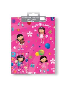 Folded 2 Sheet Wrap & Matching Tags Pk12 Simon Elvin