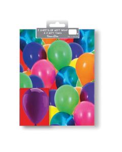 Folded 2 Sheet Wrap & Matching Tags Pk12 Simon Elvin