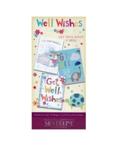 Get Well Assorted Box of Cards C50 144/12Pks Silverline