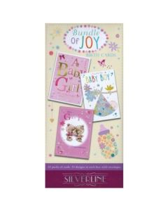 Birth Assorted Box of Cards C50 144/12Pks Silverline