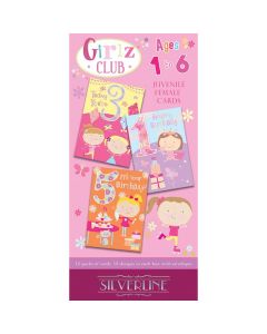 Children's Ages Assorted Box of Cards C50 144/12Pks Silverline