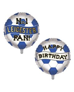 18" No1 Leicester Fan/Happy Birthday Foil Balloon