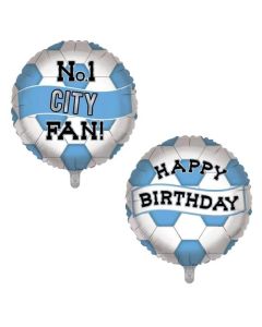18" No1 City Fan/Happy Birthday Foil Balloon