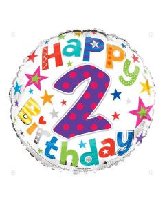 18" PRINTED FOIL BALLOON AGE 2 - FB1131/1