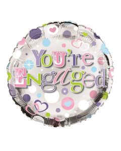18" Pink & Lilac Engagment Round Foil Simon Elvin