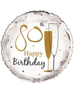 18" Printed Foil Balloon Age 80 Simon Elvin