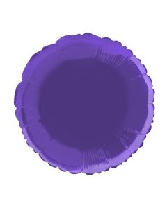 18" Solid Colour Foil Balloon Round Purple Simon Elvin