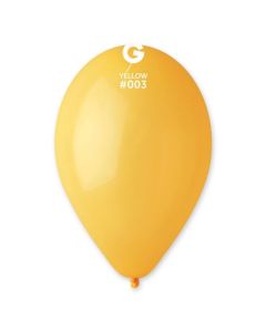 12" Yellow Latex Balloons 50pk #003 Gemar