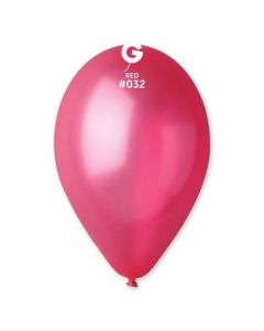 Metallic Red 12" Latex Balloons Pk50 #032 Gemar